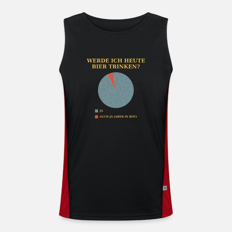 Werde ich heute Bier trinken Funktionelles Kontrast-Tank Top für Männer 
