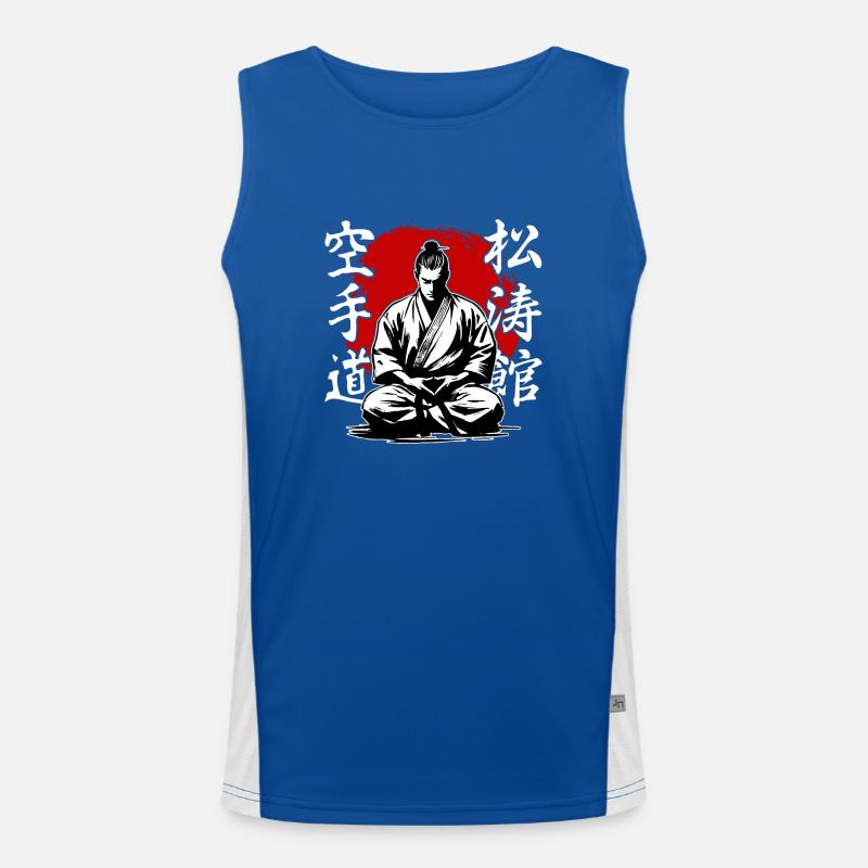 Samurai Shotokan Karate Stil Kampfkunst Funktionelles Kontrast-Tank Top für Männer 
