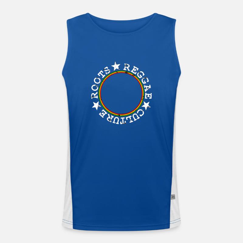 Roots Reggae Funktionelles Kontrast-Tank Top für Männer 