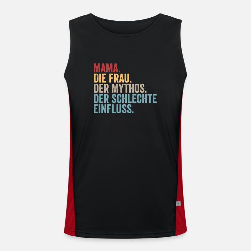 Mutter Mama Funktionelles Kontrast-Tank Top für Männer 