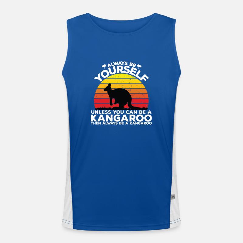 Sei ein Känguru Funktionelles Kontrast-Tank Top für Männer 