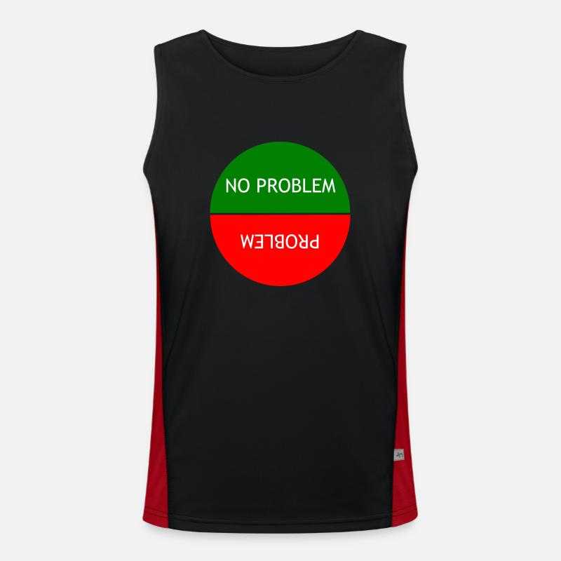 Kein Problem vs. Problem Funktionelles Kontrast-Tank Top für Männer 