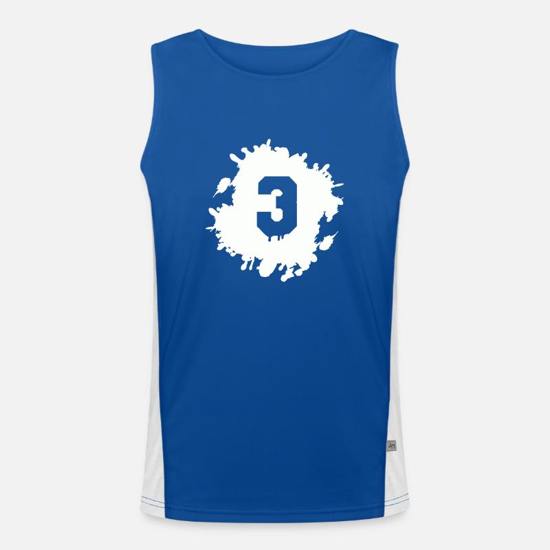 3 blobs Men's Functional Contrast Tank Top 