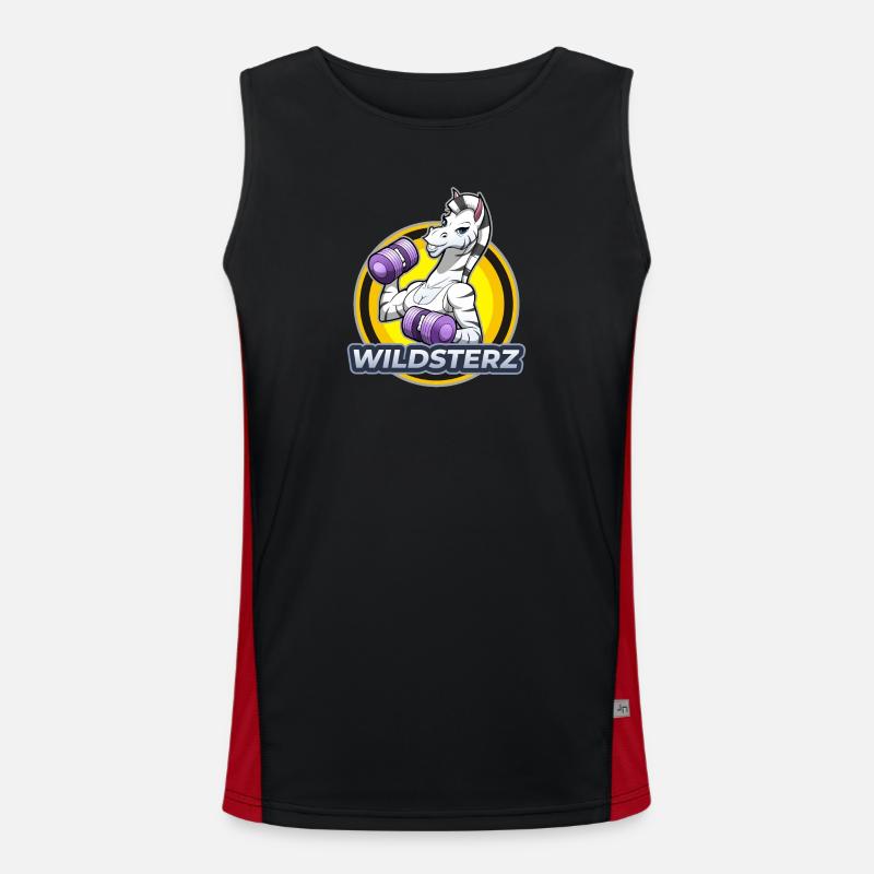 Wildsterz - Zebra Funktionelles Kontrast-Tank Top für Männer 