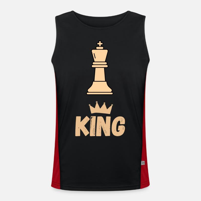 Chess Saying Gift Checkmate Queens Gambit Men's Functional Contrast Tank Top 