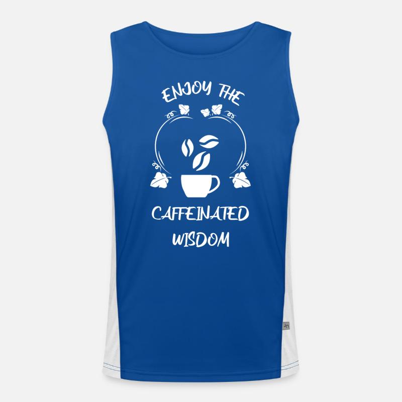 Kaffee Espresso Käffchen Funktionelles Kontrast-Tank Top für Männer 