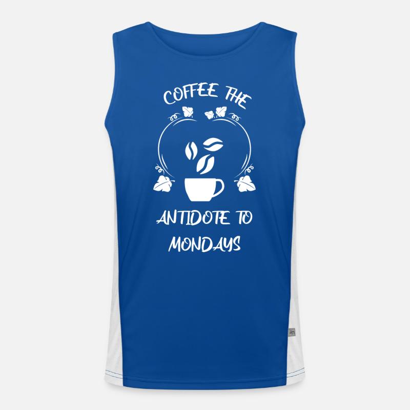 Kaffee Espresso Käffchen Funktionelles Kontrast-Tank Top für Männer 