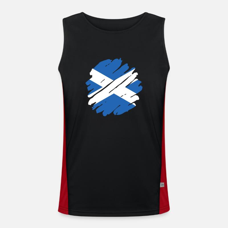 Drapeau écossais Drapeau écossais Alba GB Royaume-Uni Débardeur respirant contrasté Homme 