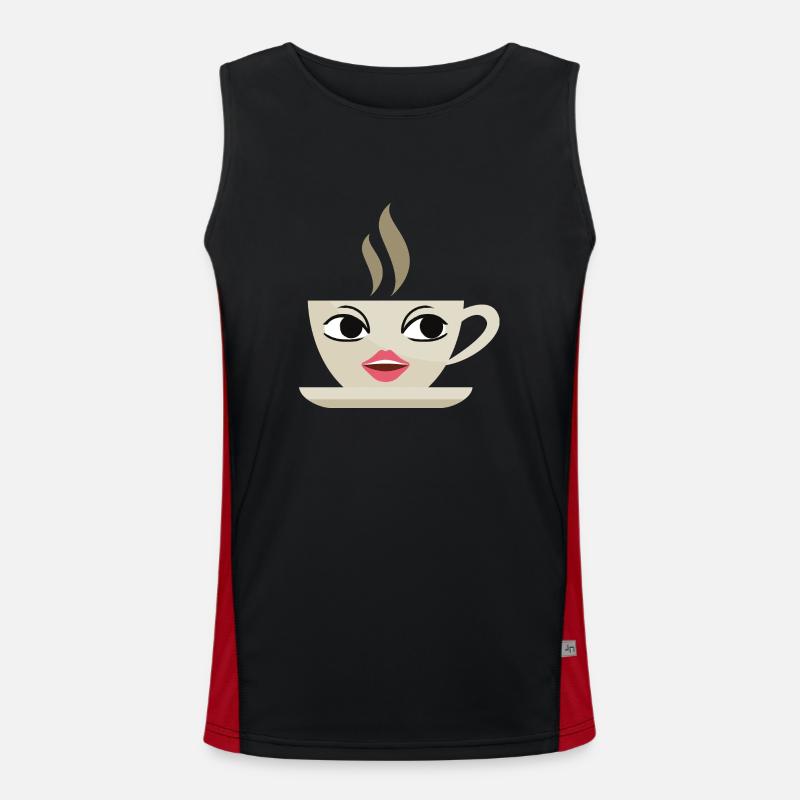Coffee cup Funktionelles Kontrast-Tank Top für Männer 