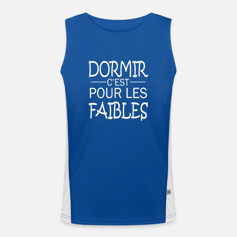 dormir c est pour les faibles Débardeur respirant contrasté Homme 
