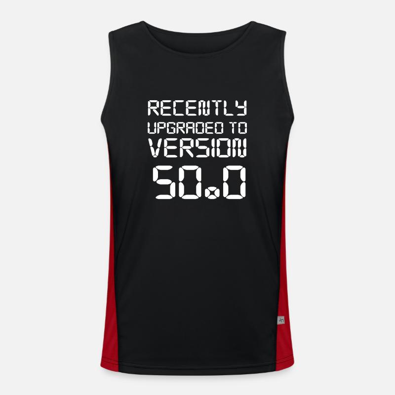 50th birthday. - Men's Functional Contrast Tank Top  - black/red