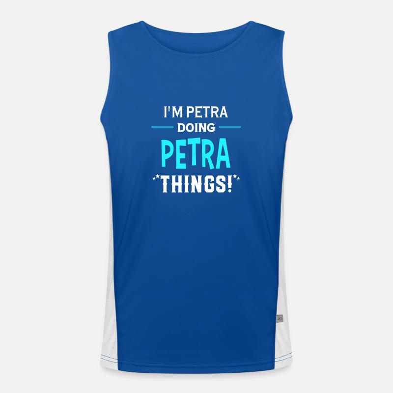 I Am Petra Doing Petra Things Geschenk lustige Funktionelles Kontrast-Tank Top für Männer 