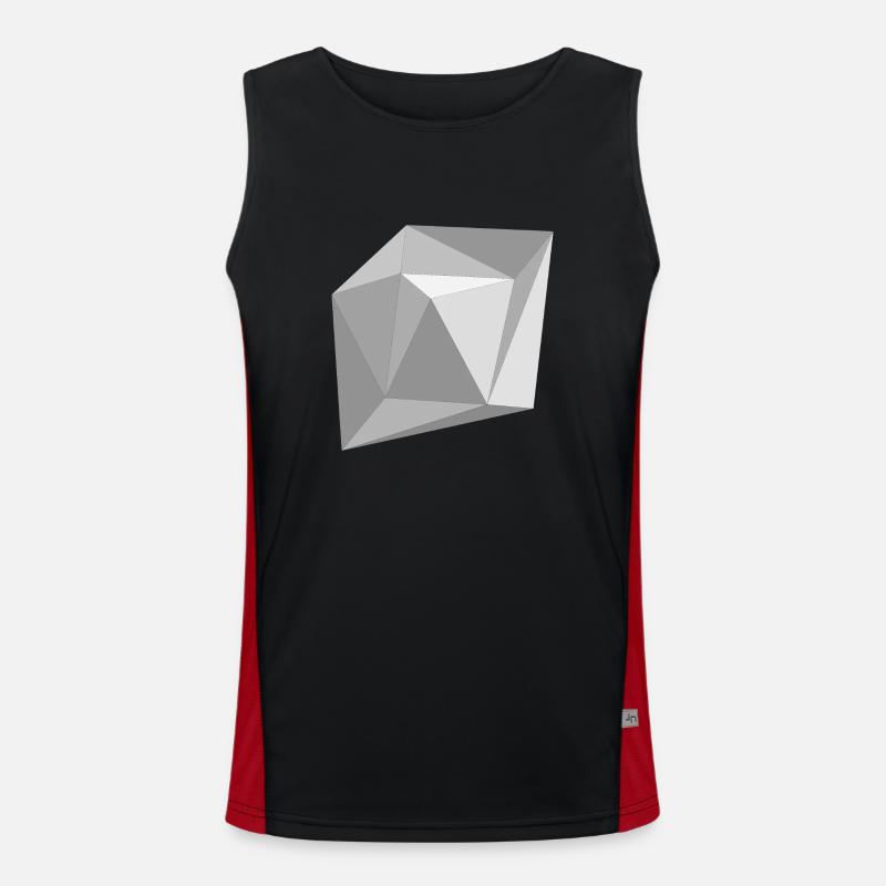 Grey Triangles Funktionelles Kontrast-Tank Top für Männer 