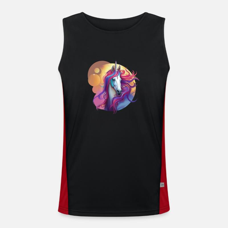 Einhorn Funktionelles Kontrast-Tank Top für Männer 