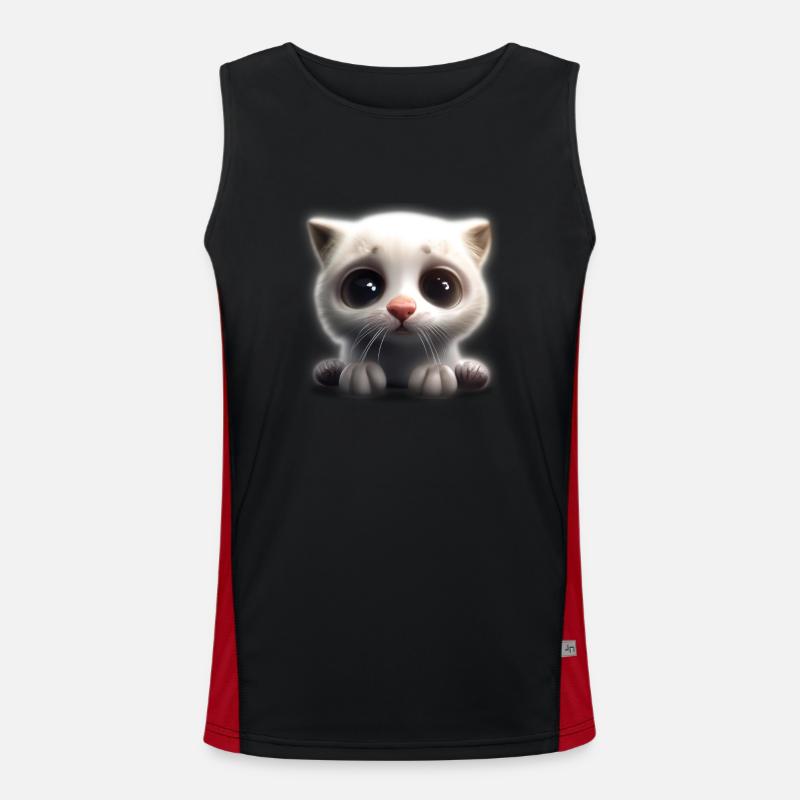 Super cute kitten Men's Functional Contrast Tank Top 