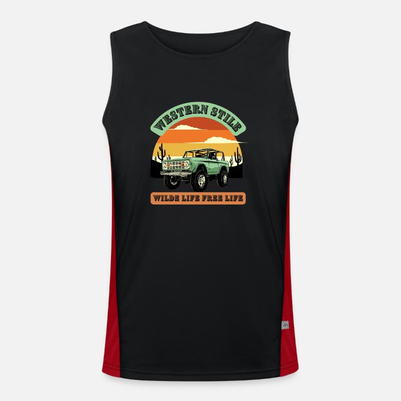 Car wild atmosphere Men's Functional Contrast Tank Top 