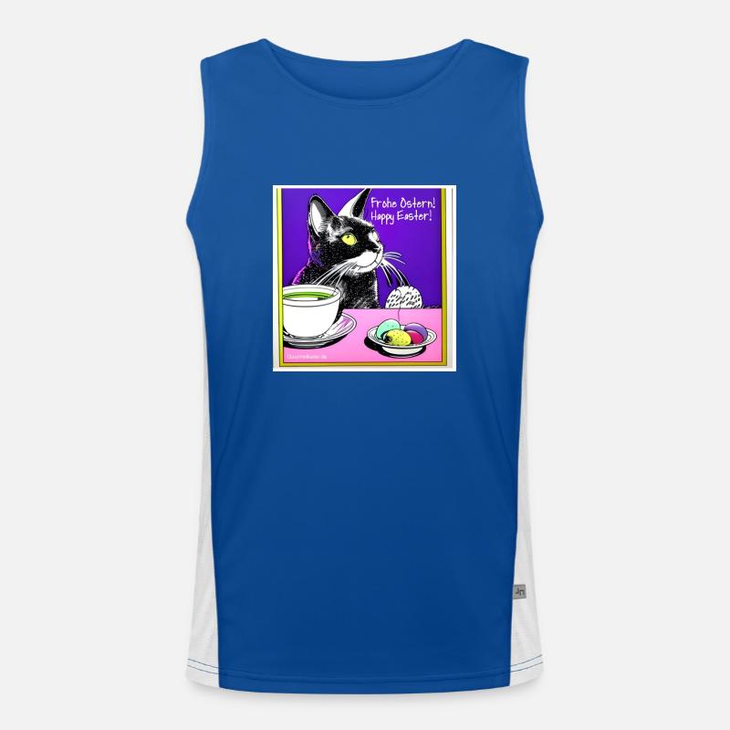 Frohe Ostern Funktionelles Kontrast-Tank Top für Männer 