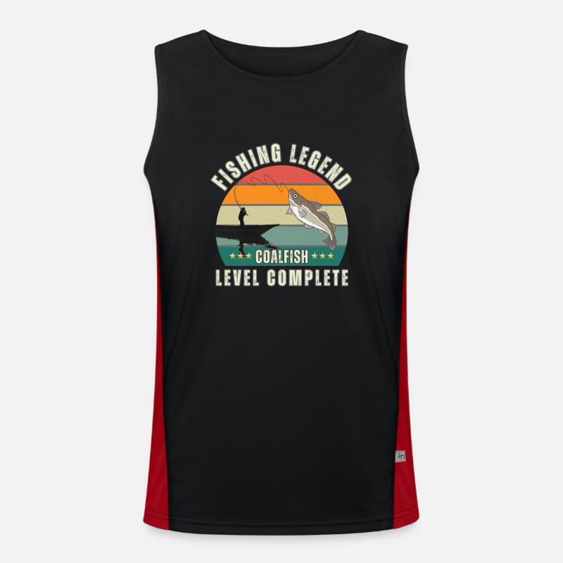 Fishing Legend - Level "Pollock" completed Men's Functional Contrast Tank Top 