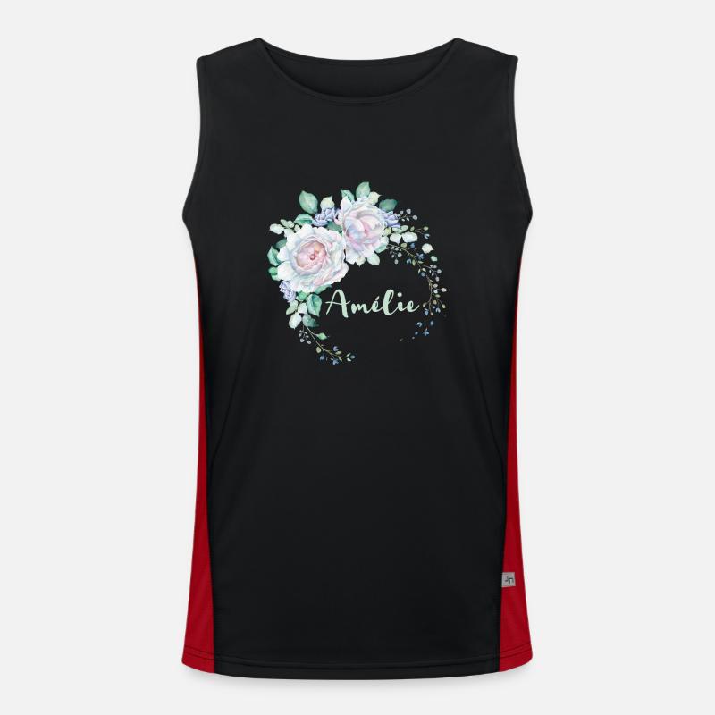 Für Amélie Funktionelles Kontrast-Tank Top für Männer 