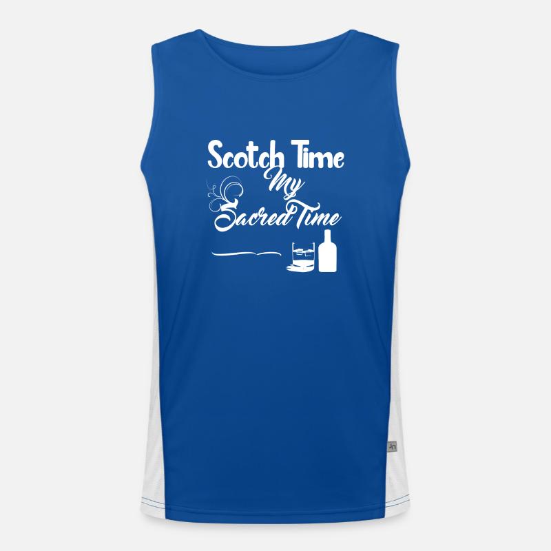 Scotch Time Design Funktionelles Kontrast-Tank Top für Männer 