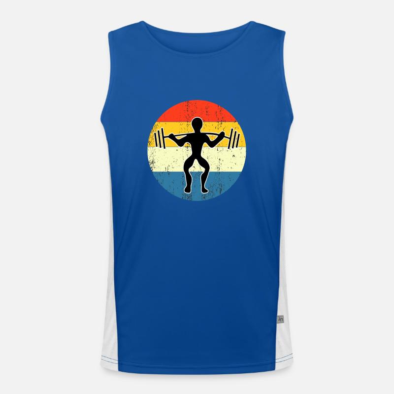 Retro Vintage workout Sunset Design Débardeur respirant contrasté Homme 