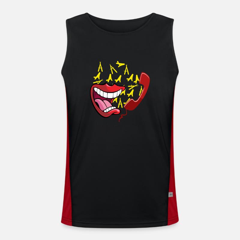 Nerviger anruf Funktionelles Kontrast-Tank Top für Männer 