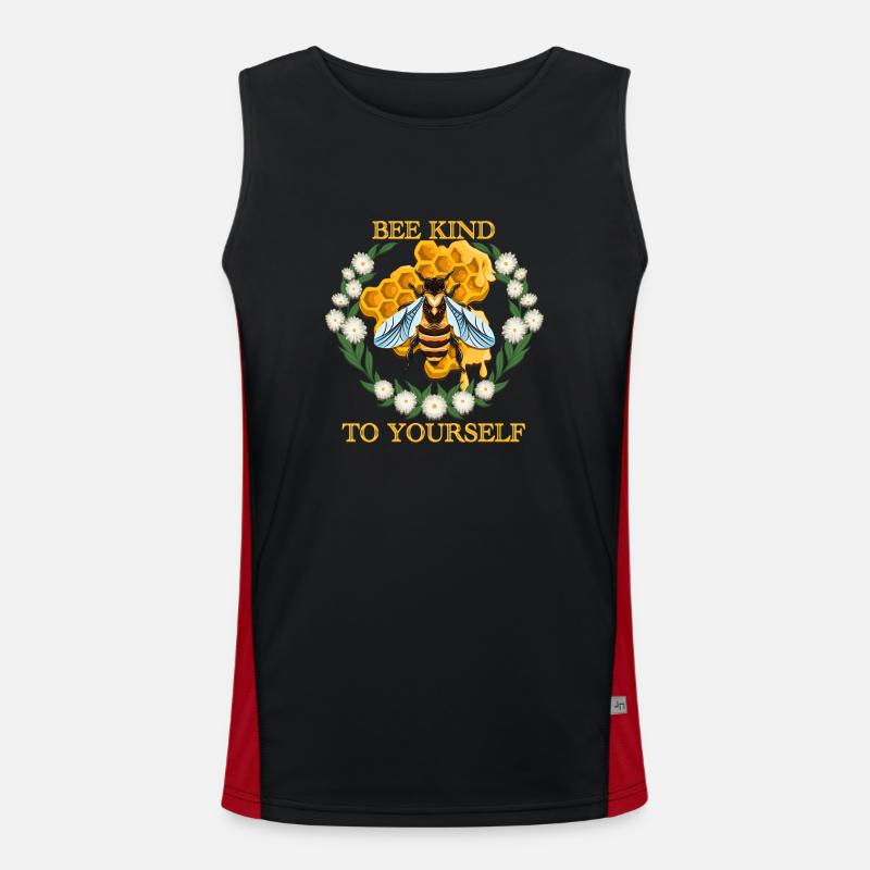 Bee Kind to yourself Funktionelles Kontrast-Tank Top für Männer 