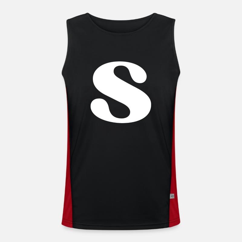 Buchstaben s Funktionelles Kontrast-Tank Top für Männer 