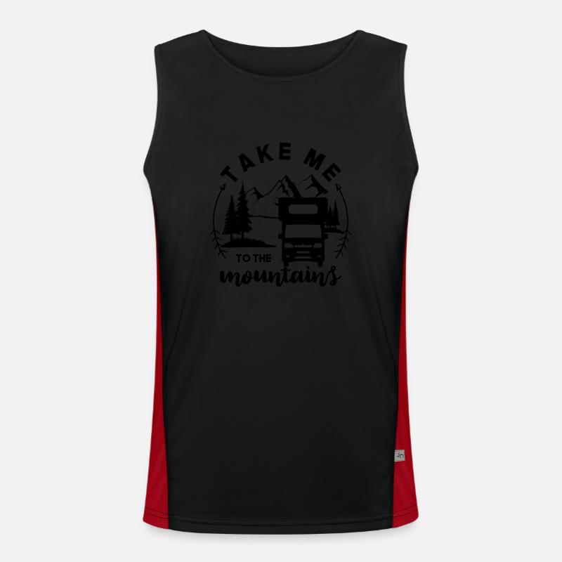 Camping Funktionelles Kontrast-Tank Top für Männer 