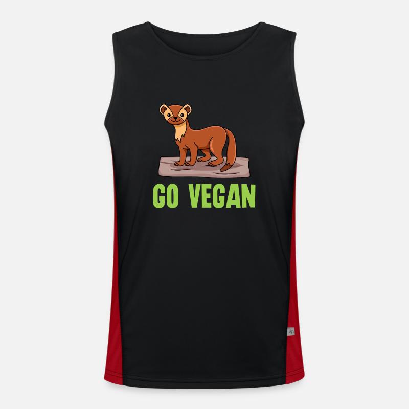 Marten design for proud vegans Men's Functional Contrast Tank Top 