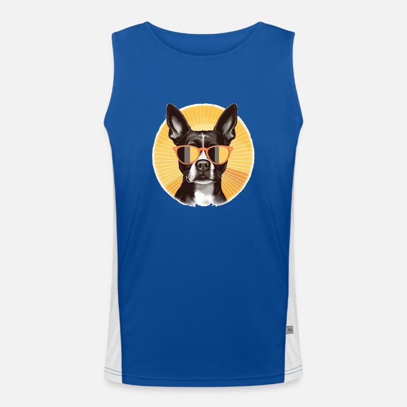Boston Terrier 2 Men's Functional Contrast Tank Top 