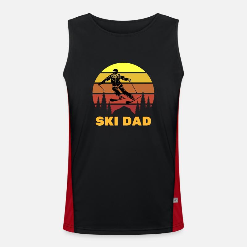 Ski dad Funktionelles Kontrast-Tank Top für Männer 