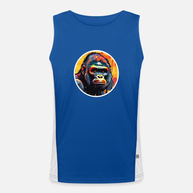 Gorilla Psychedelic Men's Functional Contrast Tank Top 