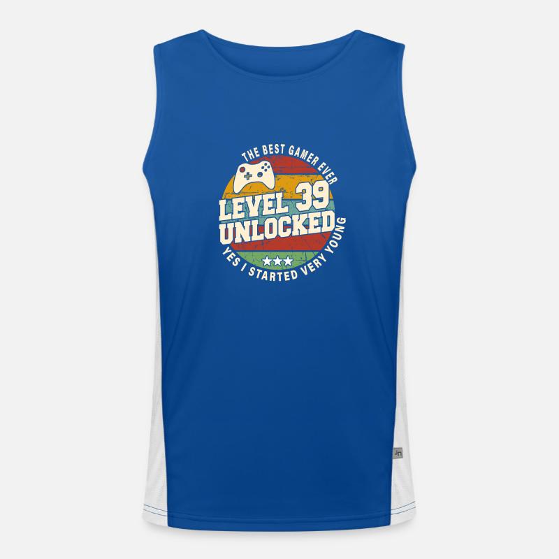 Original 1985 39th Anniversary Retro Gift Men's Functional Contrast Tank Top 
