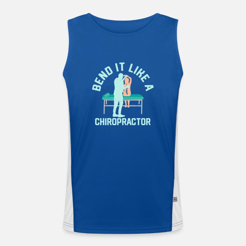 Bend It Like A Chiropractor Physical Therapist Chi Men's Functional Contrast Tank Top 
