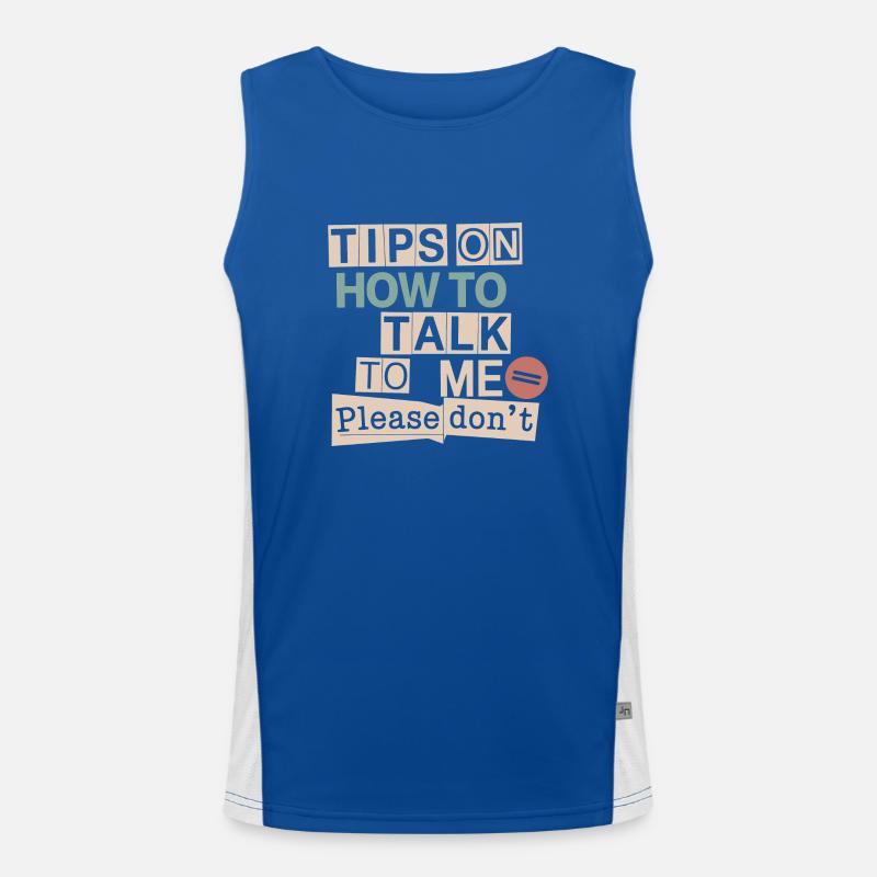 Schweigsam und introvertiert Funktionelles Kontrast-Tank Top für Männer 