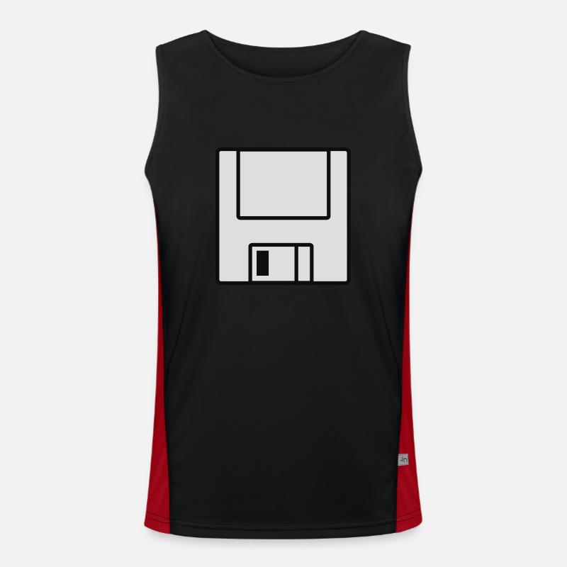 Computer Floppy disc - Men's Functional Contrast Tank Top  - black/red