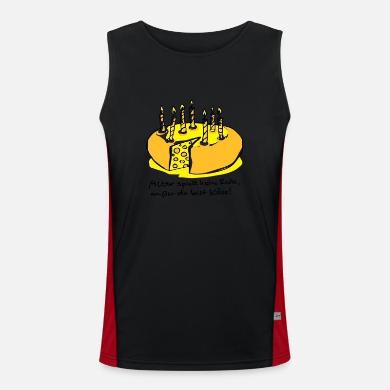 Alter und Käse Funktionelles Kontrast-Tank Top für Männer 