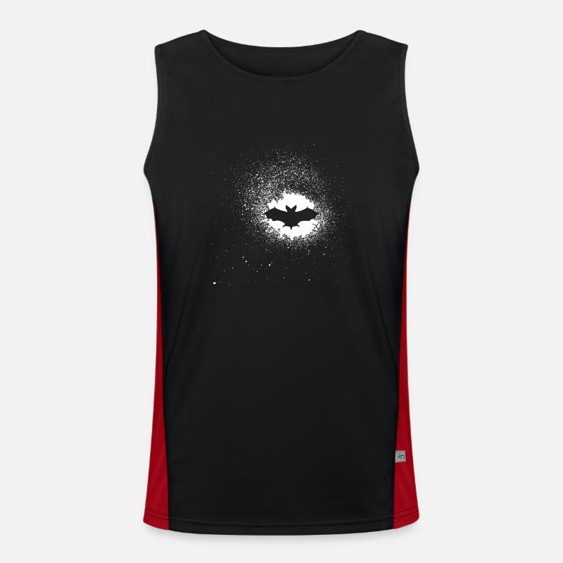 bat - Men's Functional Contrast Tank Top  - black/red