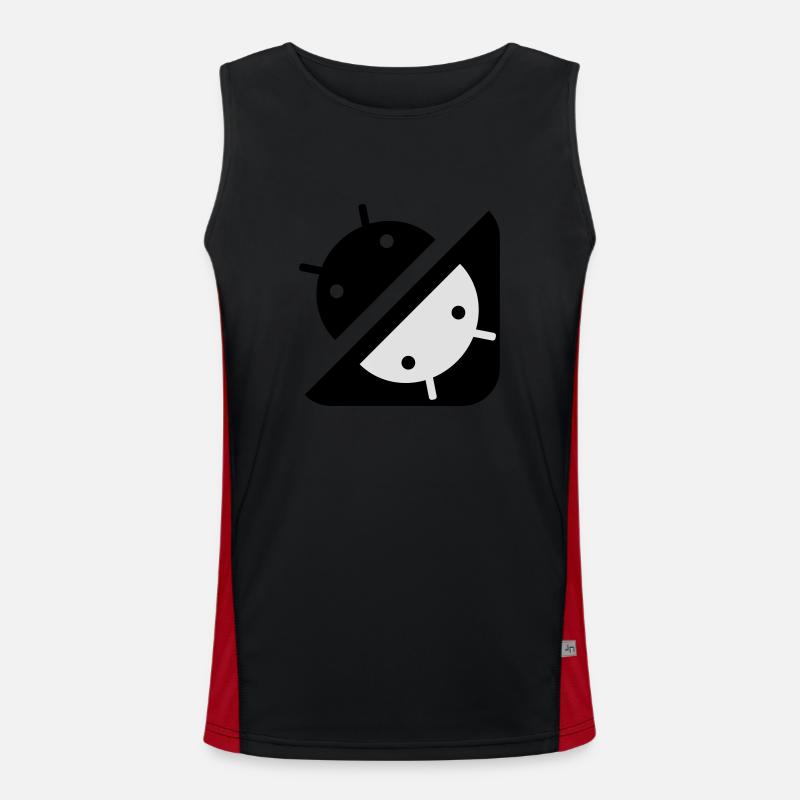 Ying Yang - Droid Funktionelles Kontrast-Tank Top für Männer 