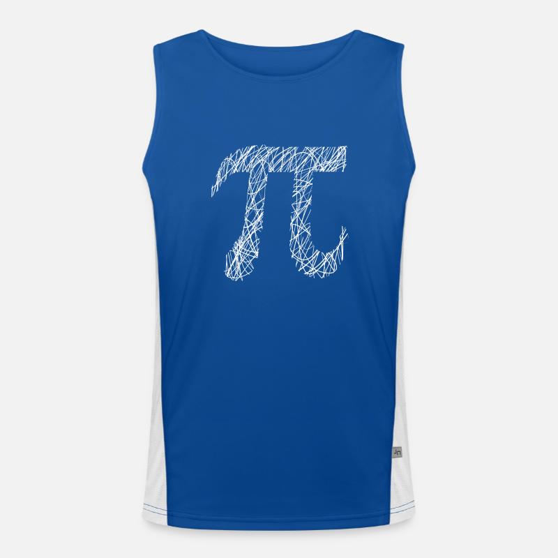 Pi Circle Number Idée cadeau griffonnée grecque Débardeur respirant contrasté Homme 
