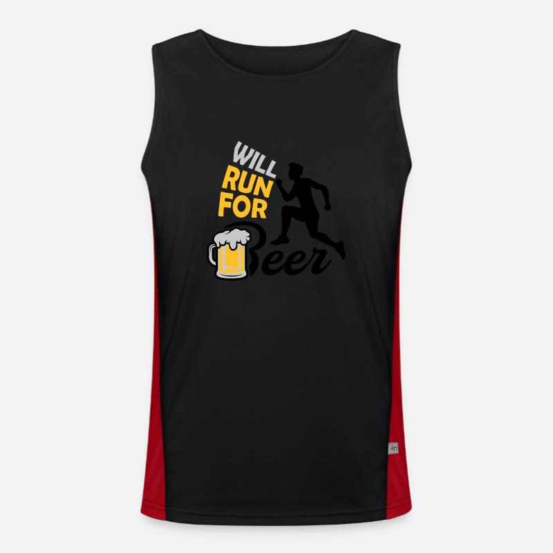 Courir pour la bière Débardeur respirant contrasté Homme 