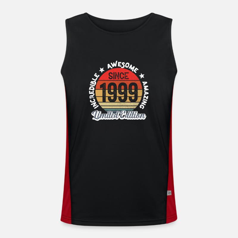 amazing since 1999 - anniversary Men's Functional Contrast Tank Top 