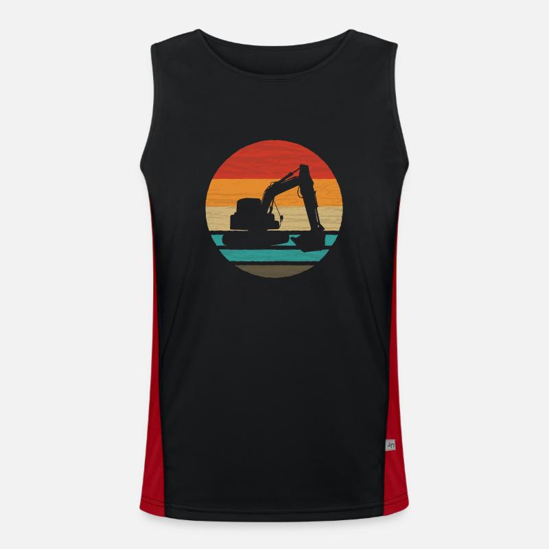 Bagger Retro Style Vintage Funktionelles Kontrast-Tank Top für Männer 