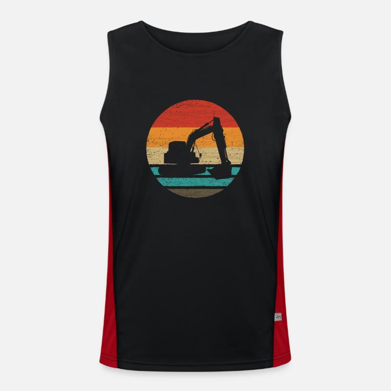 Bagger Retro Style Vintage Funktionelles Kontrast-Tank Top für Männer 