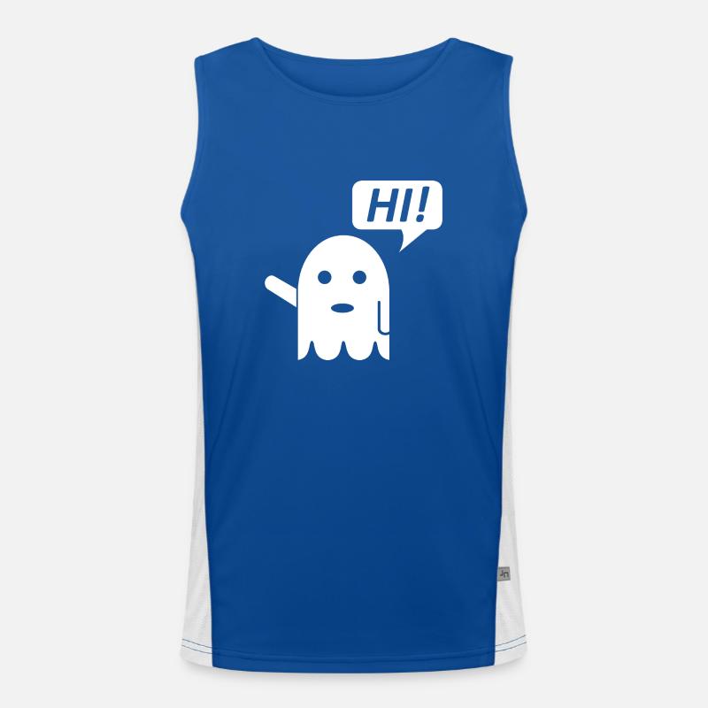 cute ghost Men's Functional Contrast Tank Top 