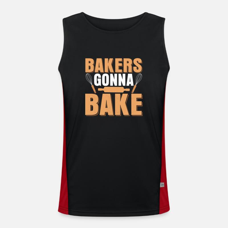 Bakers Gonna Bake Cookie Pastry Baking Cake Funktionelles Kontrast-Tank Top für Männer 