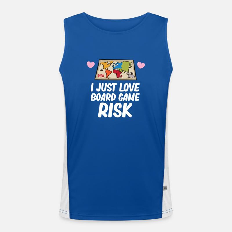 Risk - I just love board game risk Men's Functional Contrast Tank Top 