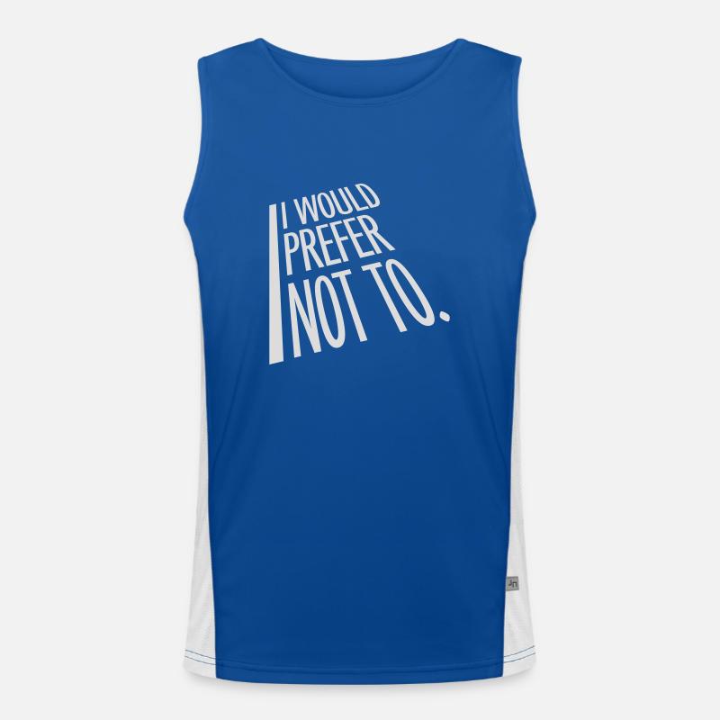 I prefer not to Men's Functional Contrast Tank Top 