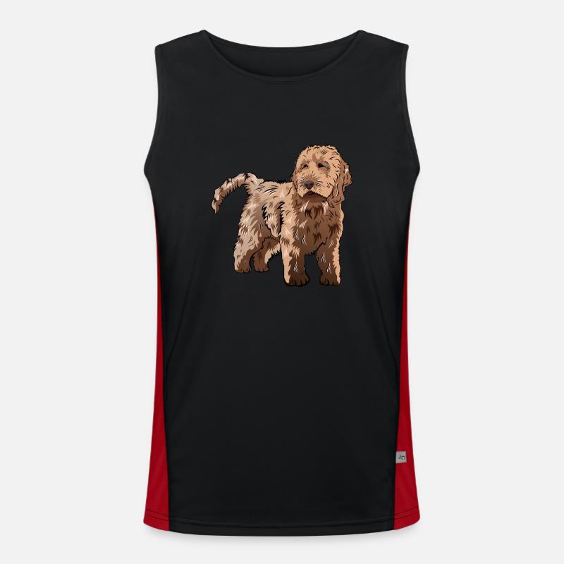 Cockapoo Dog Gift Men's Functional Contrast Tank Top 